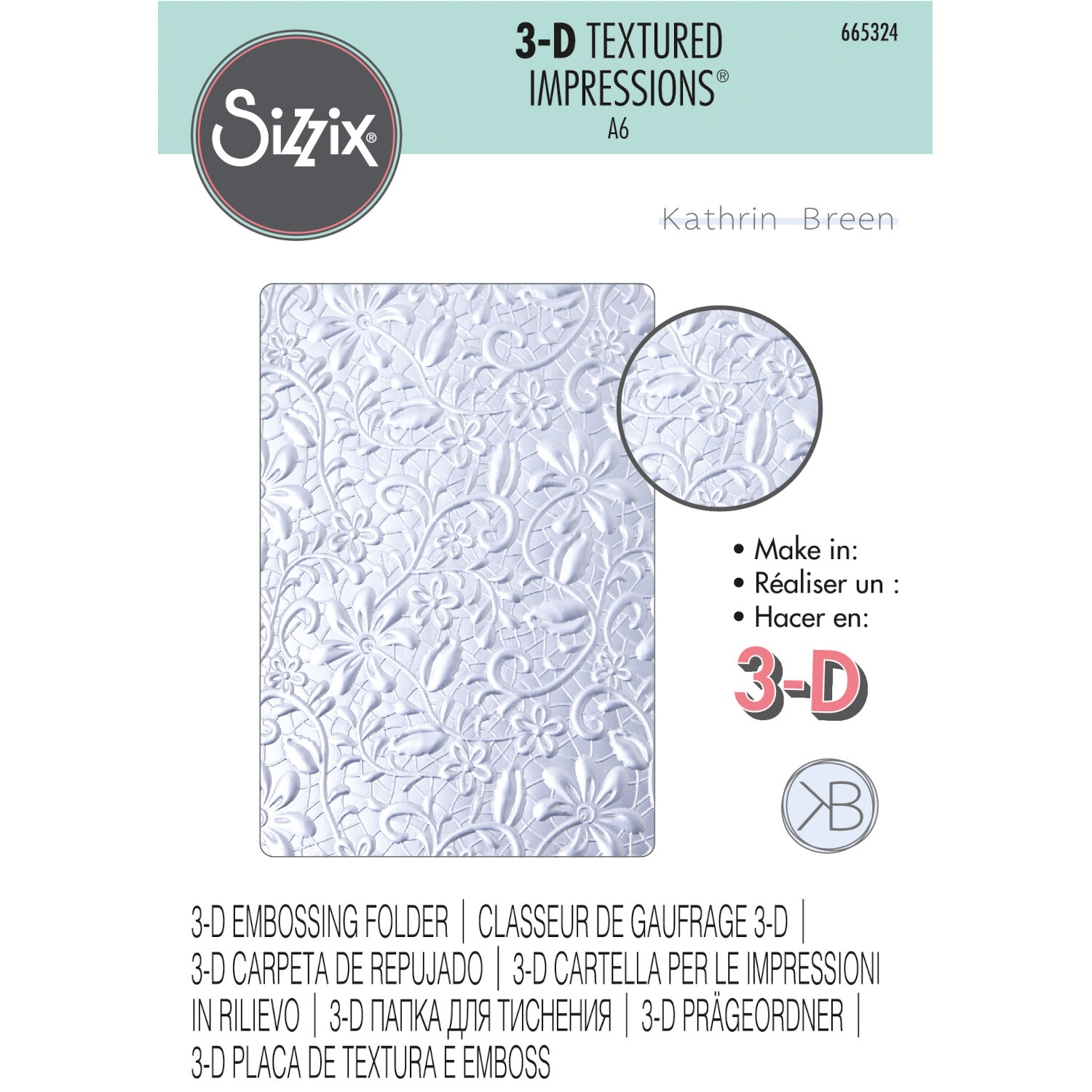 3D-Embossing Folder Textured Impressions Lacey 3D-Embossing Folder Textured Impressions Lacey von Sizzix