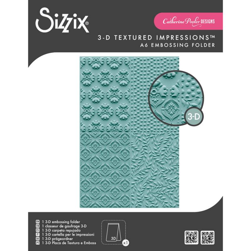 3D-Embossing Folder Textured Impressions Posh Patterns von Sizzix