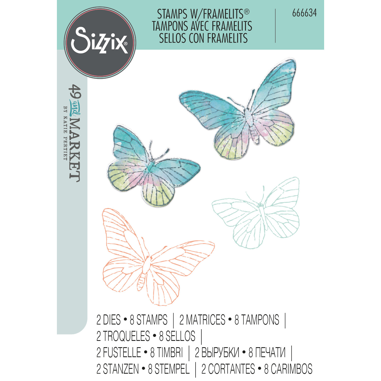 Painted Pencil Butterflies Clear Stamps Set von Sizzix