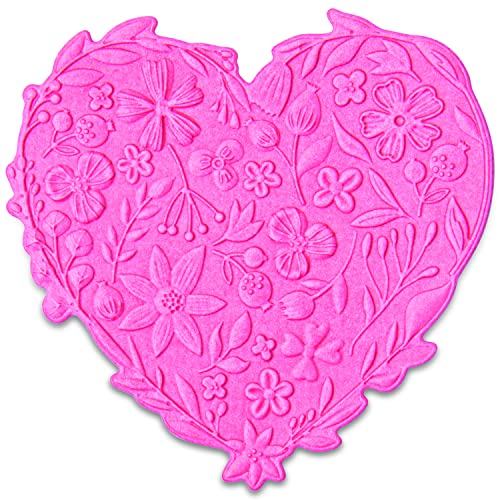 Sizzix 3-D Impresslits Embossing Folder Floral Heart von Kath Breen, 665743, multicolor, One Size von Sizzix
