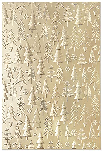 Sizzix 3-D Textured Impressions Embossing Folder, Weihnachtsbaummuster von Kath Breen, 665254, Multicolore, Einheitsgröße von Sizzix