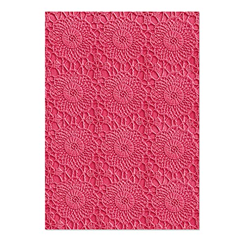 Sizzix 3-D Textured Impressions Embossing Folder Häkel-Mandala von Eileen Hull | 665915 |Kapitel 2 2022, Papier, multicolor, One Size von Sizzix