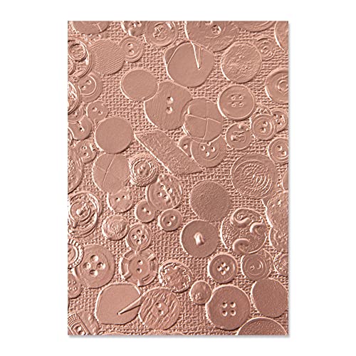 Sizzix 3-D Textured Impressions Embossing Folder Vintage Buttons von Eileen Hull, 665728, multicolor, One Size von Sizzix