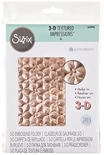 Sizzix Embossing Folder Organic Petals by 3-D Textured Impressions Prägeschablone Organische Blütenblätter von Kath Breen, 664998, Papier, Einheitsgröße Sizzix Embossing Folder Organic Petals by 3-D Textured Impressions Prägeschablone Organische Blütenblätter von Kath Breen, 664998, Papier, Einheitsgröße von Sizzix