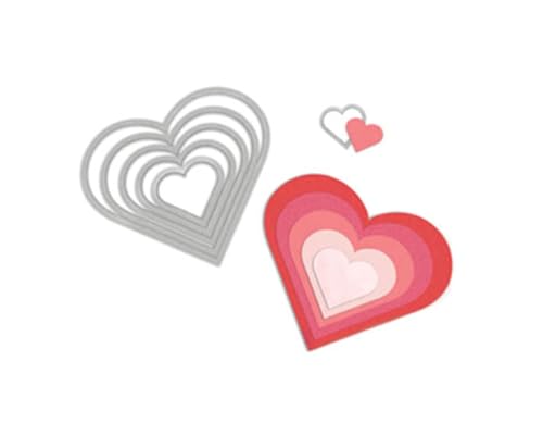Sizzix 657561, Stanzenset, Herzen, 6er packung Sizzix 657561, Stanzenset, Herzen, 6er packung von Sizzix