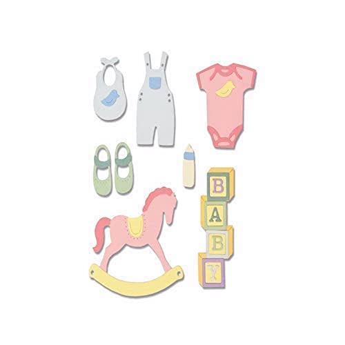 Sizzix 663365 Neues Baby Stanzschablonen, Mehrfarben, Einheitsgröße von Sizzix