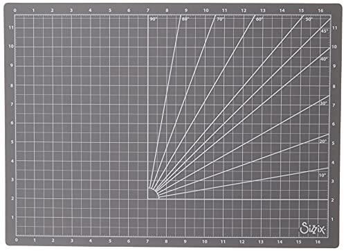 Sizzix, Einheitsgröße 663384 große Schneidematte mit Gitter für Scrapbooking, Kartenherstellung, Papierbasteln, Wohnkultur und DIY Projekte, Grau, Mehrfarben von Sizzix