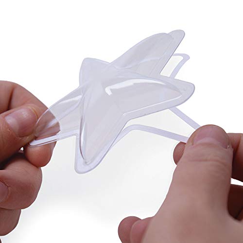 Sizzix 664595, Stück, durchscheinend Shaker Dome, Stern 7,6 Cm, 6 Stück, Einheitsgröße von Sizzix