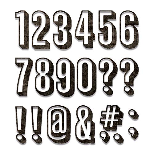 Sizzix 664808 Thinlits Schneideisen Set, 21PK, alphanumerische Schattenzahlen, von Tim Holtz Sizzix 664808 Thinlits Schneideisen Set, 21PK, alphanumerische Schattenzahlen, von Tim Holtz von Sizzix