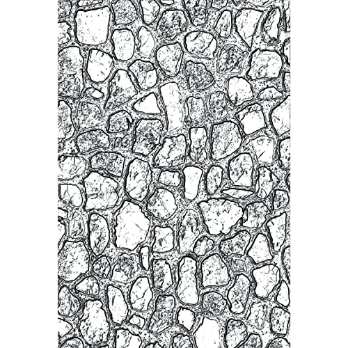 Sizzix 665461 Prägeschablone, 3-D Texture Fades Mini Cobblestone by Tim Holtz, PP-Kunststoff, mehrfarbig, Einheitsgröße von Sizzix