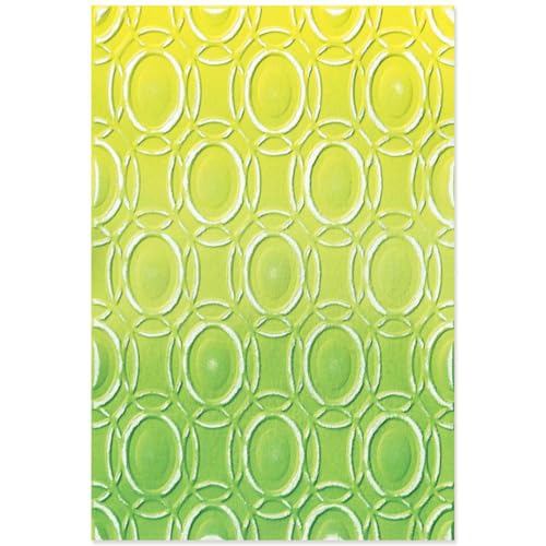 Sizzix 666700 3-D Textured Impressions Embossing Folder Cosmopolitan, by Stacey Park Prägeschablone mit 3D-Struktur, kosmopolitisch, goldene Ringe, mehrfarbig, Einheitsgröße Sizzix 666700 3-D Textured Impressions Embossing Folder Cosmopolitan, by Stacey Park Prägeschablone mit 3D-Struktur, kosmopolitisch, goldene Ringe, mehrfarbig, Einheitsgröße von Sizzix