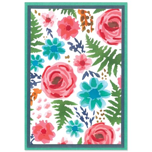 Sizzix A6-Schablone mit abstrakten Blüten, mehrfarbig, Einheitsgröße Sizzix A6-Schablone mit abstrakten Blüten, mehrfarbig, Einheitsgröße von Sizzix