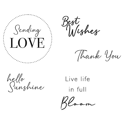 Sizzix Clear Stamps 665716 Stempelset „Everyday Wishes“ für Kartengestaltung, Scrapbooking und Papierhandwerk, 6 Stück, Gummi, One Size Sizzix Clear Stamps 665716 Stempelset „Everyday Wishes“ für Kartengestaltung, Scrapbooking und Papierhandwerk, 6 Stück, Gummi, One Size von Sizzix
