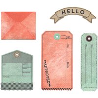 Sizzix Framelits Stanzschablone und Clear Stamps "Tag It by 49 & Market" von Sizzix