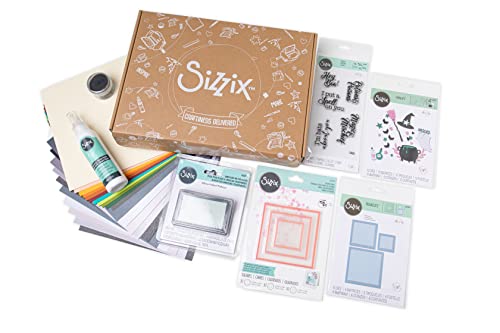 Sizzix Frightful Halloween Craft Box with Variety of Craft Supplies, Perfect for Adult and Kids Arts & Crafts, Includes 3 Styles of Cardstock von Sizzix