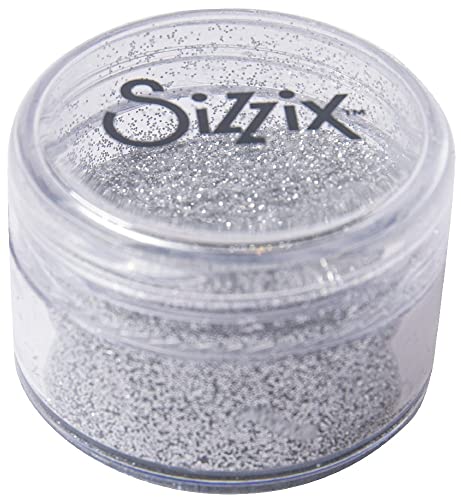 Sizzix Making Essential - Feiner biologisch abbaubarer Glitter, Silber, 12 g, 665457 von Sizzix