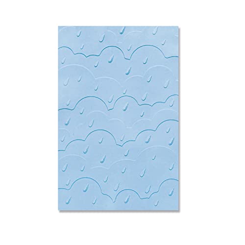 Sizzix Multi-Level Textured Impressions Prägeschablone Rain Clouds von Olivia Rose | 666037 | Kapitel 4 2022 Emboss, Papier, Grey, One Size von Sizzix