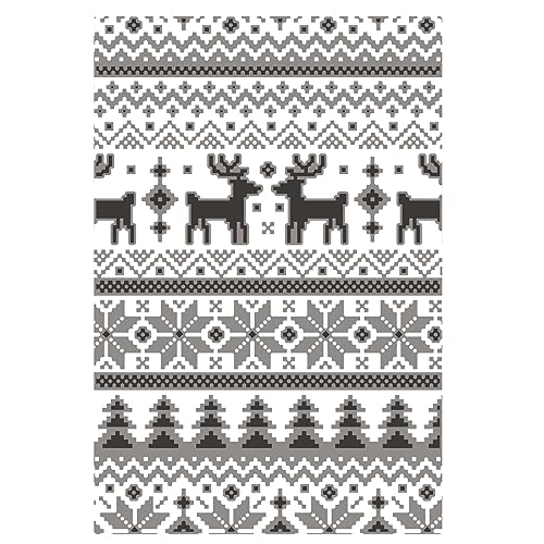 Sizzix Prägemappe Holiday Knit mit mehrstufiger Textur Fades von Tim Holtz | 666340 | Scrapbooking, Kartenherstellung, Journaling, Stricken, One Size von Sizzix