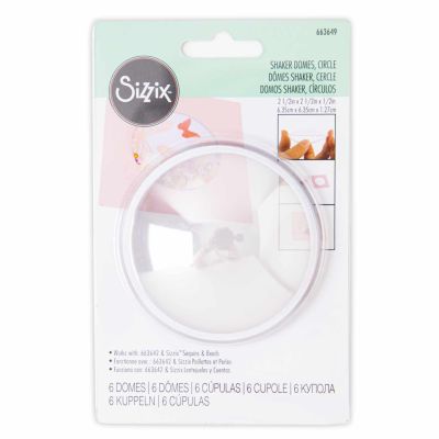 Shaker Domes Circle Kuppeln 6,4cm 6 Stück von Sizzix