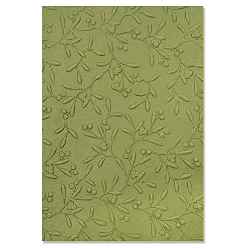 Sizzix Embossing Folder by Chapter Sizzx 3-D Textured Impressions Prägeschablone Delicate Mistletoe von Kath Breen | 665759 | Kapitel 3 2022, Multicolour, One Size von Sizzix