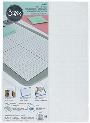 Sizzix Sizzx Accessory Sticky Grid Blätter 8 1/4 „x 11 5/8" 5PK | 664927 | Kapitel 3 2022, Multicolour, One Size Sizzix Sizzx Accessory Sticky Grid Blätter 8 1/4 „x 11 5/8" 5PK | 664927 | Kapitel 3 2022, Multicolour, One Size von Sizzix