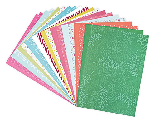 Sizzix Sizzx Surfacez Gemustertes Papier A4 Festlich 80PK | 665992 | Kapitel 3 2022, Multicolour, One Size von Sizzix