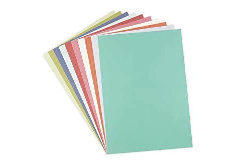 Sizzix Surfacez 665276 Kartonbögen, A4, 60 Stück (10 botanische Farben), mehrfarbig, Einheitsgröße von Sizzix