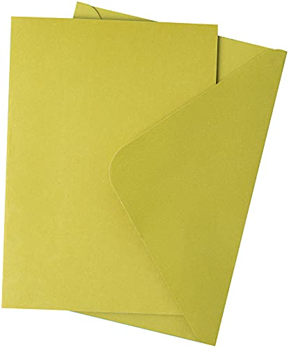 Sizzix Surfacez-Karten-und Umschlagpaket, A6, Mistelgrün, 10PK, 665414, Multicolor, Einheitsgröße von Sizzix