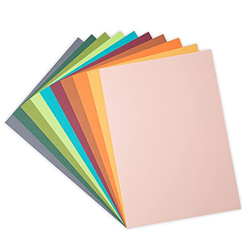 Sizzix Surfacez Karton, 21,4 x 29,5 cm, 10 Eclectic Farben, 60Sh, 664873, mehrfarbig, Einheitsgröße von Sizzix