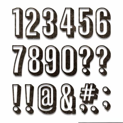 Thinlits Die Set Alphanumeric Shadow Numbers von Sizzix