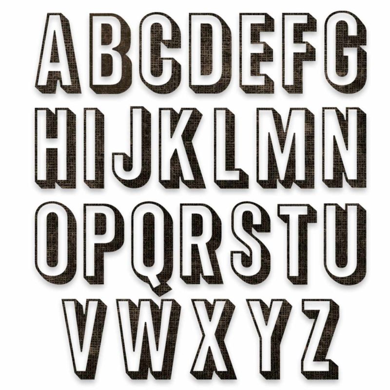 Thinlits Die Set Alphanumeric Shadow Upper Thinlits Die Set Alphanumeric Shadow Upper von Sizzix