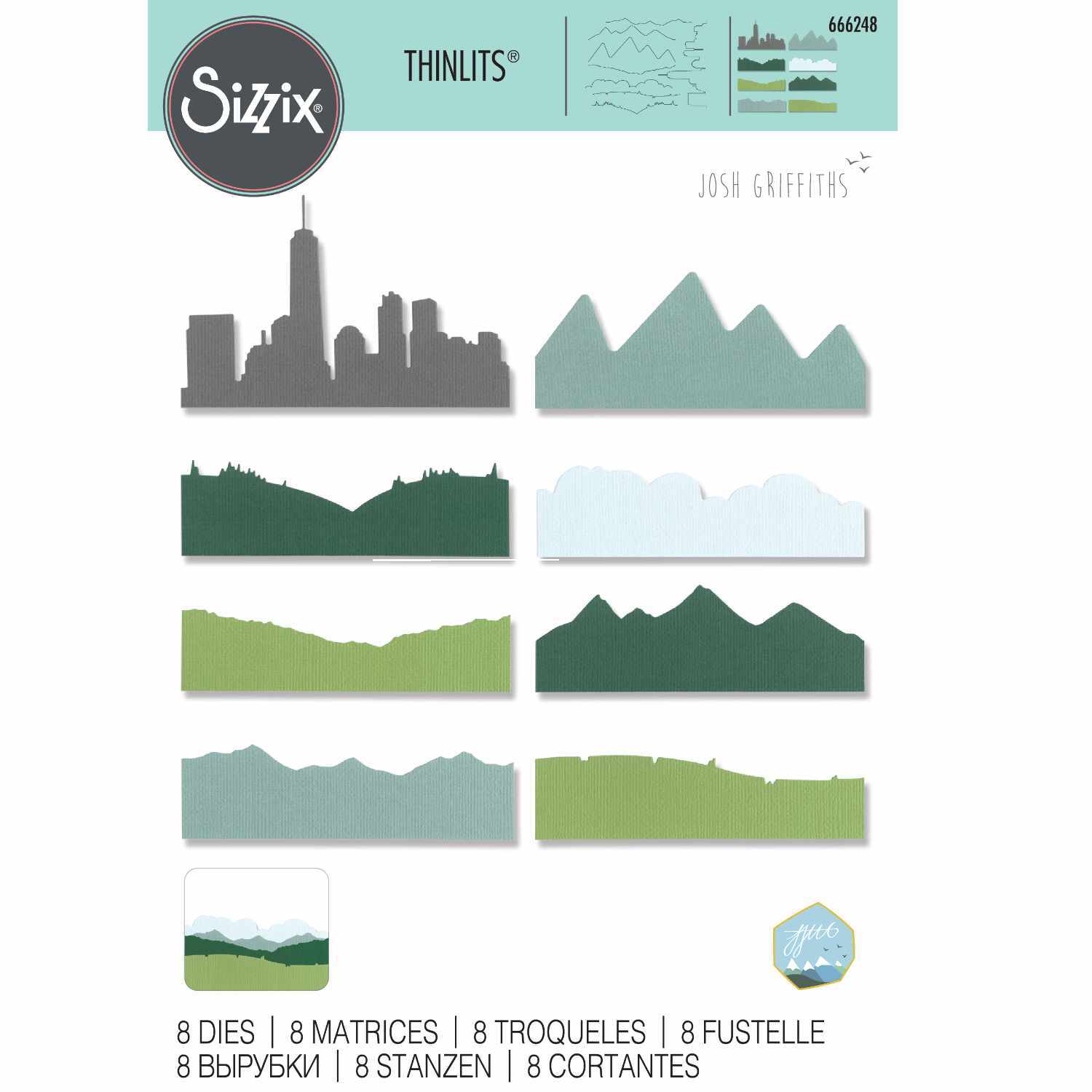 Sizzix Thinlits Die Set Skyline Silhouettes by Josh von Sizzix