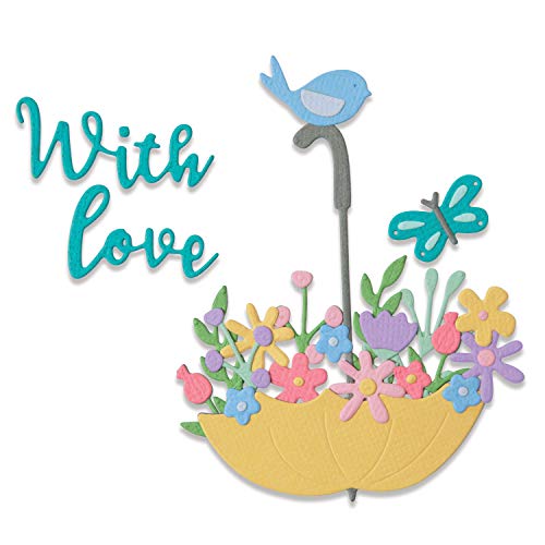 Sizzix Thinlits Stanzformen-Set, 11-teilig, Blumen im Regenschirm von Olivia Rose, 665180 Sizzix Thinlits Stanzformen-Set, 11-teilig, Blumen im Regenschirm von Olivia Rose, 665180 von Sizzix