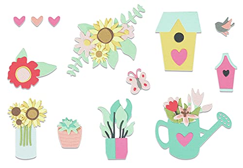 Sizzix 5PK-Floral Garden by Thinlits Stanzformen-Set, 5 Stück — Blumengarten von Jessica Scott, 665341, Kunststoff Papier, Multicolore, Einheitsgröße Sizzix 5PK-Floral Garden by Thinlits Stanzformen-Set, 5 Stück — Blumengarten von Jessica Scott, 665341, Kunststoff Papier, Multicolore, Einheitsgröße von Sizzix
