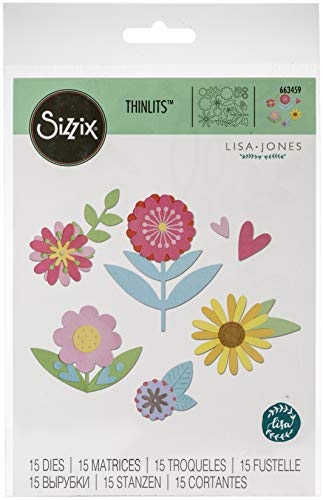 Sizzix Thinlits Stanzformen Set 15PK Blumen-Set von Sizzix