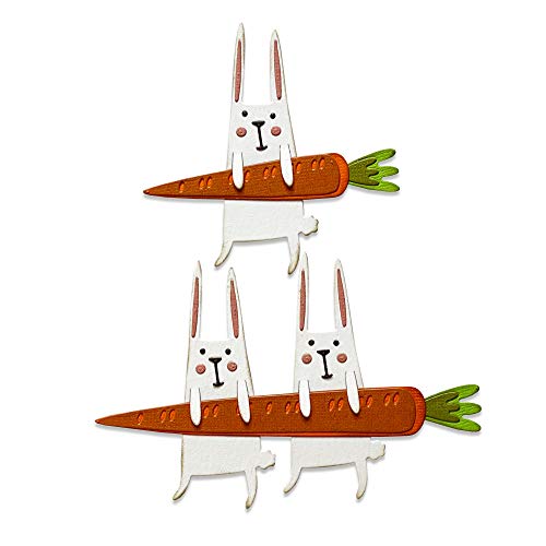 Sizzix Thinlits Stanzschablone 665213 Carrot Bunny von Tim Holtz 11 Stück von Sizzix