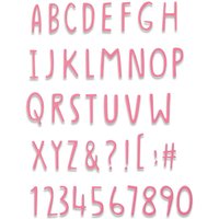 Sizzix Thinlits Stanzschablone "Hand Drawn Alphabet" von Silber