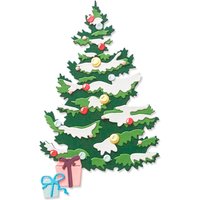 Sizzix Thinlits Stanzschablone "Layered Christmas Tree" von Silber