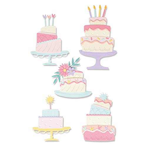 Sizzix Thinlits Stanzschablonen-Set, 10 Stück, Build a Cake von Olivia Rose | 665882 |Kapitel 2 2022, multicolor, One Size von Sizzix