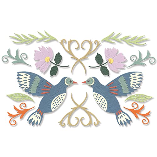 Sizzix Thinlits Stanzwerkzeug 16 Stück Vögel & Blüten von Lisa Jones | 666015 | Kapitel 4 2022 Wafer, Kunststoff, Grey, One Size Sizzix Thinlits Stanzwerkzeug 16 Stück Vögel & Blüten von Lisa Jones | 666015 | Kapitel 4 2022 Wafer, Kunststoff, Grey, One Size von Sizzix