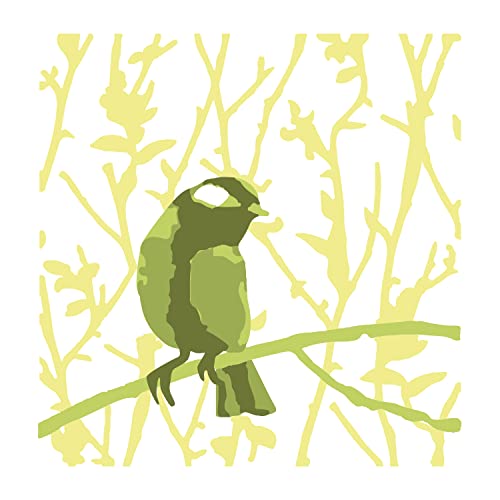 Sizzix mehrlagige Schablonen Vogel & Zweige, 4 Stück, von Olivia Rose | 665265 | Kapitel 4 2022 Stencils, Multicolour, One Size von Sizzix
