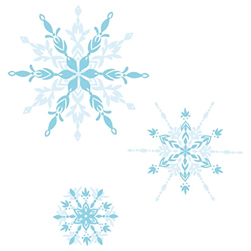 Sizzix mehrlagige klare Stempel 6 Stück schwimmende Schneeflocken von Olivia Rose | 665974 | Kapitel 4 2022 Stamps, Floating Snowflake, One Size von Sizzix