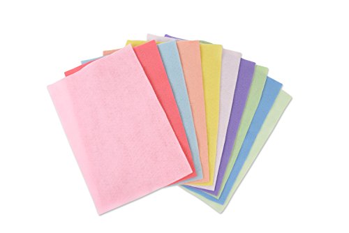 Surfacez Filzblätter, 10 Stück (10 Pastellfarben) von Sizzix