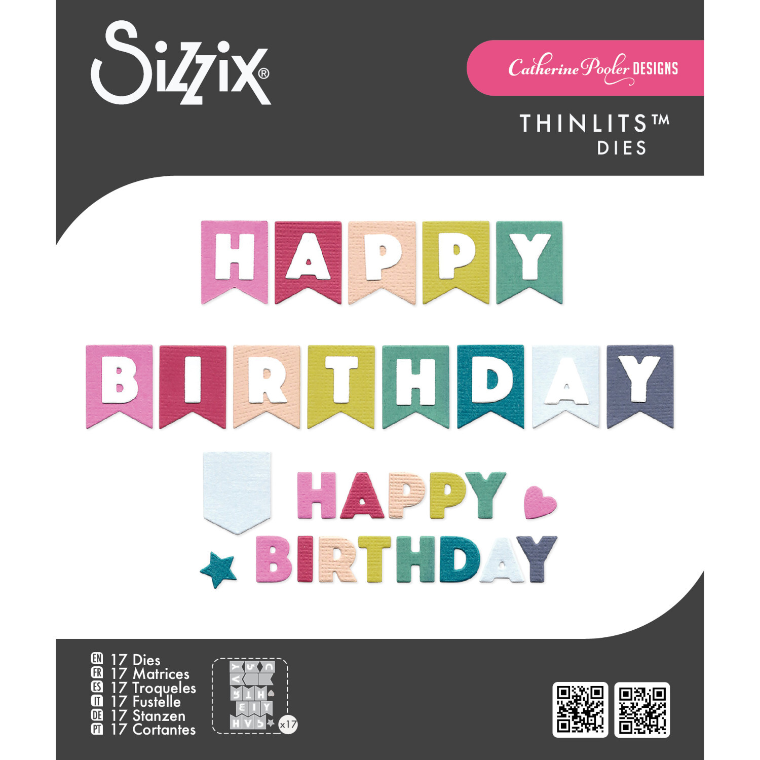 Thinlits Birthday Bunting Set 17PK Thinlits Birthday Bunting Set 17PK von Sizzix