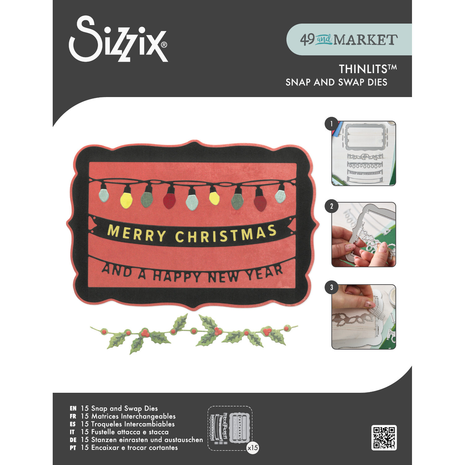 Thinlits Die Set Snap and Swap Merry Christmas Thinlits Die Set Snap and Swap Merry Christmas von Sizzix