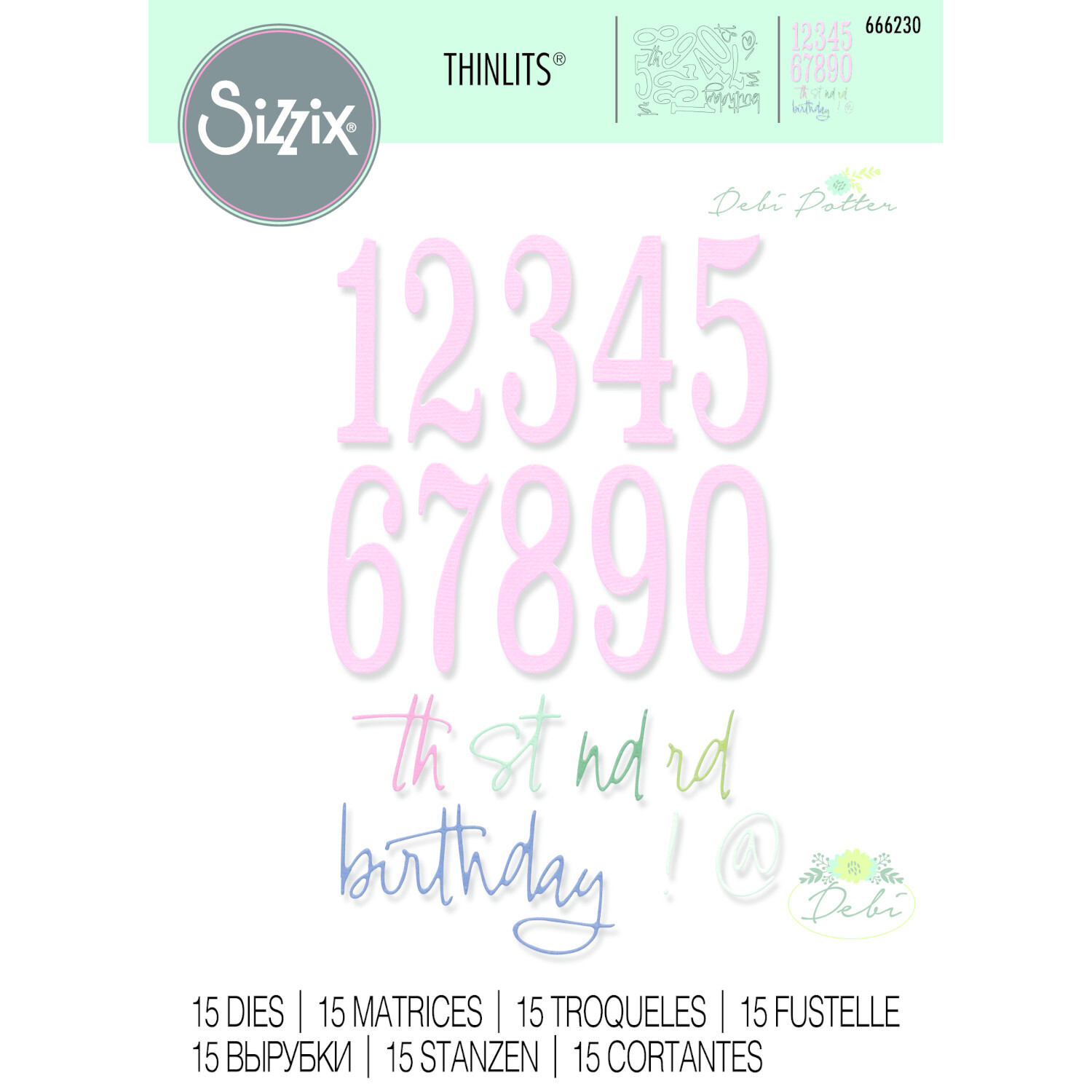 Thinlits Set Fabulous Birthday Numbers Thinlits Set Fabulous Birthday Numbers von Sizzix