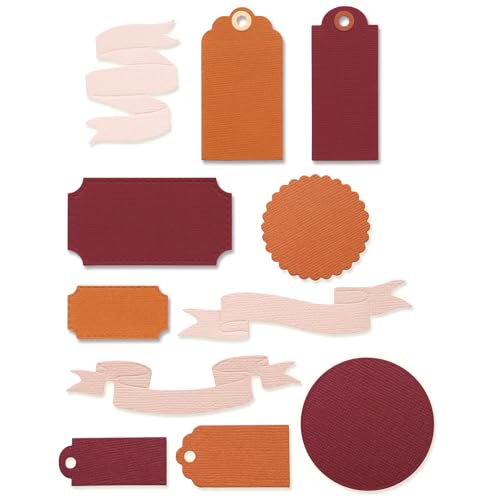 Thinlits Stanzformset, Vintage-Tags und -Banner von Kath Breen, 12er-Pckg Thinlits Stanzformset, Vintage-Tags und -Banner von Kath Breen, 12er-Pckg von Sizzix