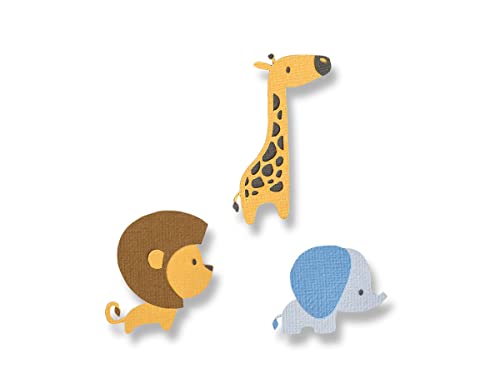 Thinlits Stanzschablonen 9 Stk - Baby Dschungel-Tiere von Jordan Caderao von Sizzix