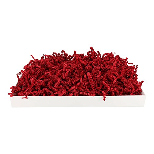 SizzlePak 024, Deep Red, Dunkelrotes Füllmaterial und Polsterpapier zum Füllen, Polstern, Ausstopfen, Dekorieren von Geschenk-Verpackungen, Deko - 1 kg von Sizzle-Pak