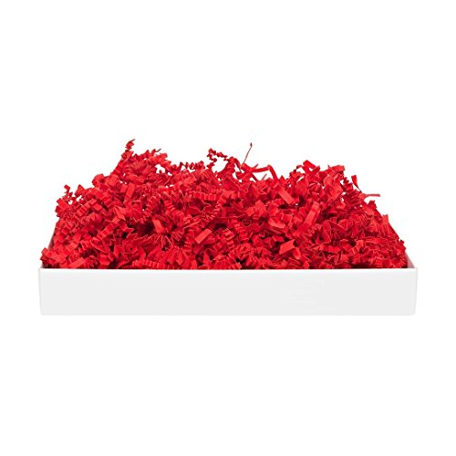 SizzlePak 029, Feuerrot, rotes Füllmaterial und Polsterpapier zum Füllen, Polstern, Ausstopfen, Dekorieren von Geschenk-Verpackungen, Deko - 1 kg von Sizzle-Pak